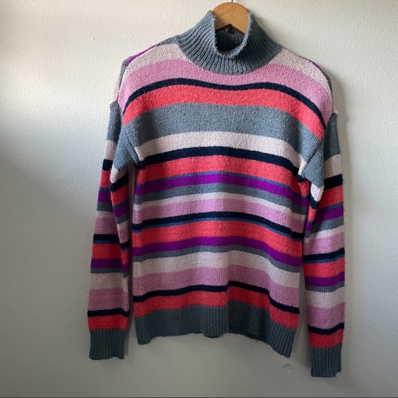 Chaps Women’s Striped Turtle Neck Sweater - Picture 9 of 11